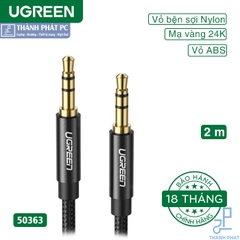 Cáp âm thanh 3.5mm 2 đầu dương dài 2m Ugreen 50363