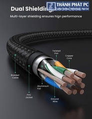 Cáp mạng Cat7 vỏ bọc Nylon 10Gbps dài 1m Ugreen 80421
