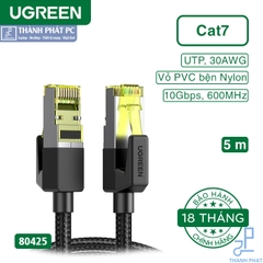 Cáp mạng Cat7 vỏ bọc Nylon 10Gbps dài 5m Ugreen 80425