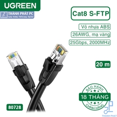 Cáp mạng Cat8 S/FTP đúc sẵn dài 20m Ugreen 80728