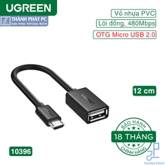 Cáp OTG Micro USB 2.0 dài 12cm Ugreen 10396