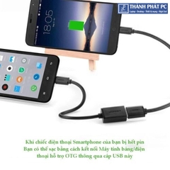 Cáp OTG Micro USB 2.0 dài 12cm Ugreen 10396