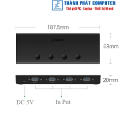 Bộ gộp VGA 4 vào 1 ra Hỗ trợ full HD 500Mhz Ugreen 50279