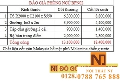 Nội thất phòng ngủ thiết kế BPN02