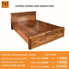 Giường hương xámveneerHX03