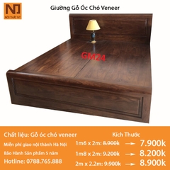 Giường gỗ óc chóveneerGOC2