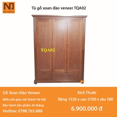 Tủ gỗ xoan đào Veneer TQA02