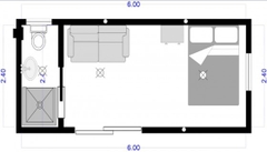 CELEBRITY BEDROOM 6 x 2.4m