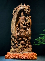 Tượng Phật Mẹ Gỗ Nu Trắc Đẹp