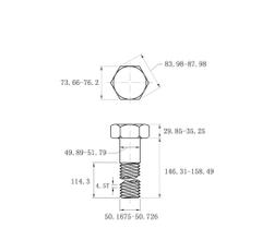 Bulong ANSI/ASME B18.2.1 - 10.9 - 2"-4.5 (CS)