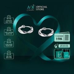 Bông tai Trang sức bạc 925 ADJ an toàn sang trọng cao cấp bông tai tròn - SB118165AD