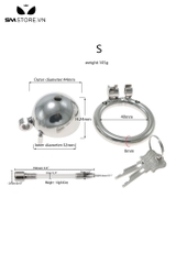 SMT289 - Khóa dương vật inox không gỉ dạng lồng kín có 4 size