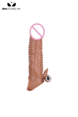 SMT471 - Bao cao su đôn dên có gai rung 2 động cơ dài 19 cm