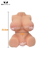 SMT1070 - Búp bê tình dục silicon nửa người có âm đạo và ngực nở