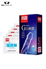 SMT1511 - Bao cao su 3D có bi kích thích xoắn ốc điểm G hộp 10 cái