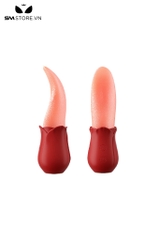 SMT658 - Lưỡi rung silicon siêu mềm màu đỏ dài 146mm với 10 chế độ rung