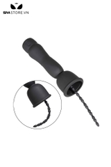 SMT433 - Sounding que rung niệu đạo silicon màu đen dài 34cm