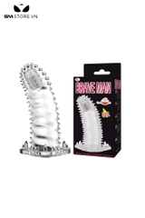 SMT1494 - Bao cao su rung ở bao quy đầu có bi liti dài 140mm