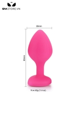 SMT088 - butt plug silicon hình trái tim và phích cắm hình thoi