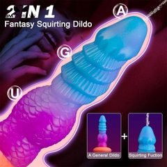 SMT1075 - Dương vật giả silicon phát sáng bắn tinh dính tường