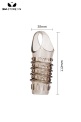 SMT494 - Bao cao su đôn dên khúc giữa có quai đeo silicon dài 11 cm