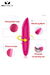 SMT209 - Trứng rung hình thỏi son dài 125mm làm bằng nhựa