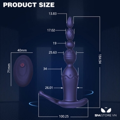 SMT1589 - Anal beads có 10 tần số rung dùng sạc điều khiển mini xa