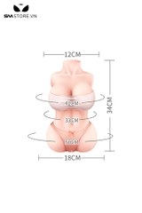 SMT1072 - Búp bê tình dục nửa thân có âm đạo ngực và mông to