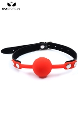 SMT022 - ball gag silicon đường kính 4cm 3 màu đen đỏ hồng