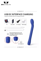 SMT1179 - Máy rung xanh silicon mềm có 10 tần số kích thích điểm G