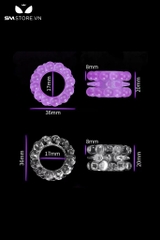 SMT567 - Vòng đeo dương vật bi gai silicon co giãn tốt đường kính 17mm