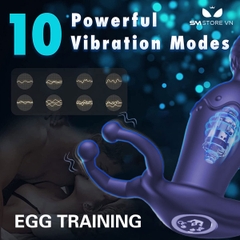 SMT1589 - Anal beads có 10 tần số rung dùng sạc điều khiển mini xa