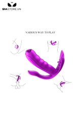 SMT745 - Dương vật giả rung có lưỡi sạc điện dài 110mm màu tím