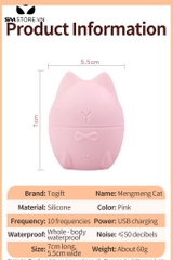 SMT1745 - Trứng rung mini silicon ngụy trang con mèo dài 7cm