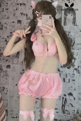 SMS085 - Bộ đồ cosplay mèo hồng cực dễ thương và sexy gợi cảm