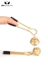 SMT034 - kẹp ti màu vàng có thể điều chỉnh với hoạ tiết nổi bật