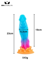 SMT139 - Dương vật giả cao cấp silicon dạ quang gân quái vật