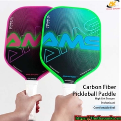 Vợt Pickleball AMA SPORT Power XL, Bề Mặt Sợi Carbon Độ Nhám Cao, Dành Cho Người Mới & Chơi Chuyên Nghiệp