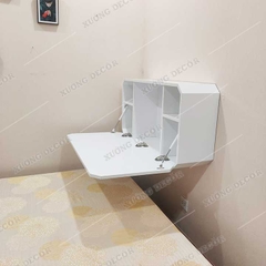 Bàn học gấp gọn treo tường khung kệ ngăn hộp Bagan THL