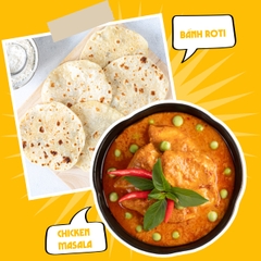 Set nguyên liệu gia vị món Bánh Roti và Gà chicken Masala chuẩn vị Ấn Độ (3-5 phần)