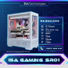 ISA Gaming SR01 WHITE 4070 (I5 13400F/ Main B660/ RTX 4070 12G/ 16GB RAM/ 500GB SSD/ 750W)