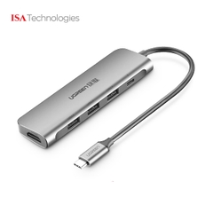 Bộ chuyển đổi USB Type-C sang HDMI + USB 3.0*3 +PD Ugreen (50209)