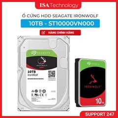 Ổ cứng HDD NAS Seagate IronWolf 10TB – 3.5 inch, 7200 RPM, SATA, 256MB Cache, Chuyên dụng cho NAS