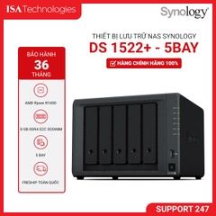 Thiết bị lưu trữ Nas Synology DS1522+ - 5 Bay