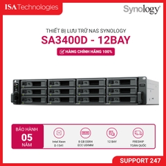 Thiết bị lưu trữ Nas Synology SA3400D 12-bay (up to 36-bay)