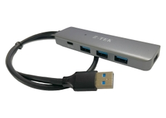 Bộ chia Hub USB 4 cổng USB 3.0 + Sạc Type C Ztek ZY453 dài 0.5m 1m 1.5m