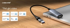Thẻ ghi hình video Capture Hdmi sang Usb Type C 2 in 1 -Đầu ghi hình Video Capture dùng để livestream....