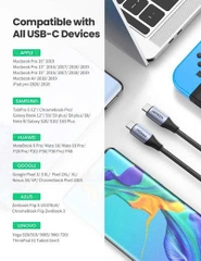 Ugreen Cáp nối Type C sang Type C Thunderbolt 2 Ugreen US355 80150 truyền hình ảnh sạc nhanh chống nhiễu dài 1m