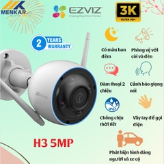 Camera EZVIZ CS-H3 (5Mp) Cảm Biến Hình Ảnh CMOS, Độ Phân Giải 3K