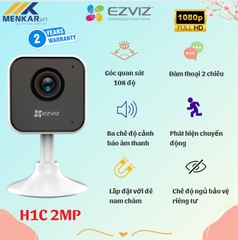 Camera wifi trong nhà 2MP Ezviz H1C đàm thoại 2 chiều, phát hiện chuyển động, hồng ngoại 10m